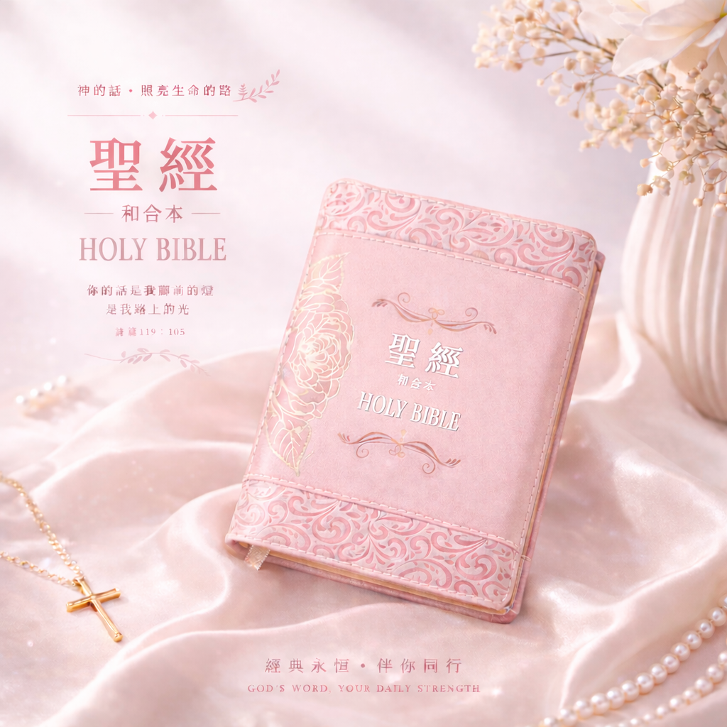 (玫瑰粉)皮面拉鍊_3系列和合本聖經